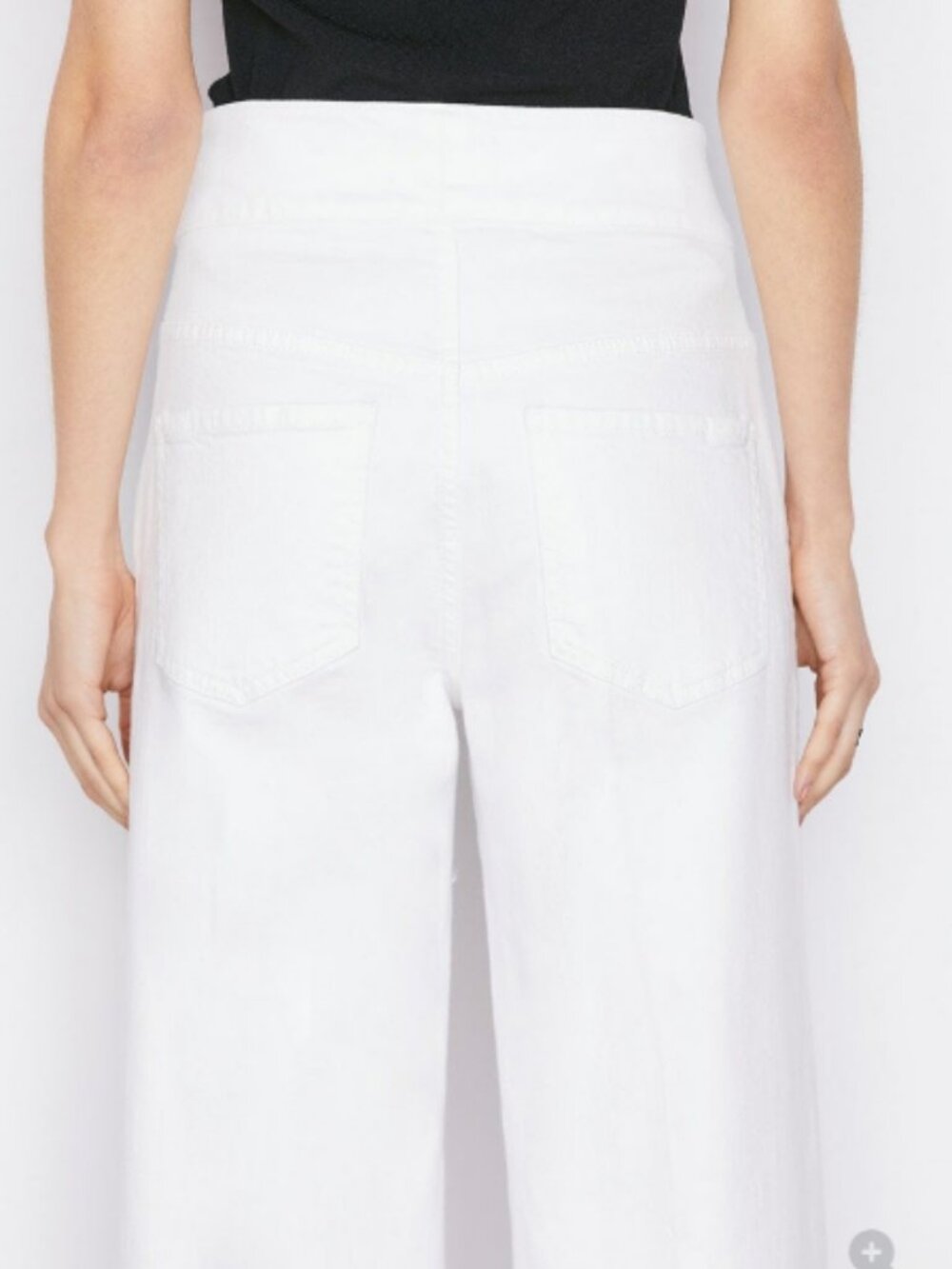 Frame Denim Le Hardy Wide Leg Jeans White Size 26 - Picture 9 of 11